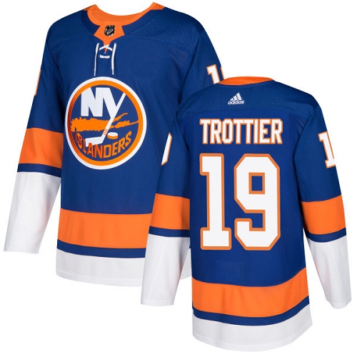 Adidas Men NEW York Islanders 19 Bryan Trottier Royal Blue Home Authentic Stitched NHL Jersey